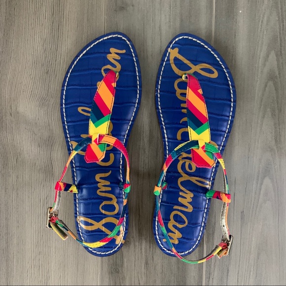 NIB Sam Edelman Gigi Rainbow Sandals, 7.5 - Picture 2 of 7